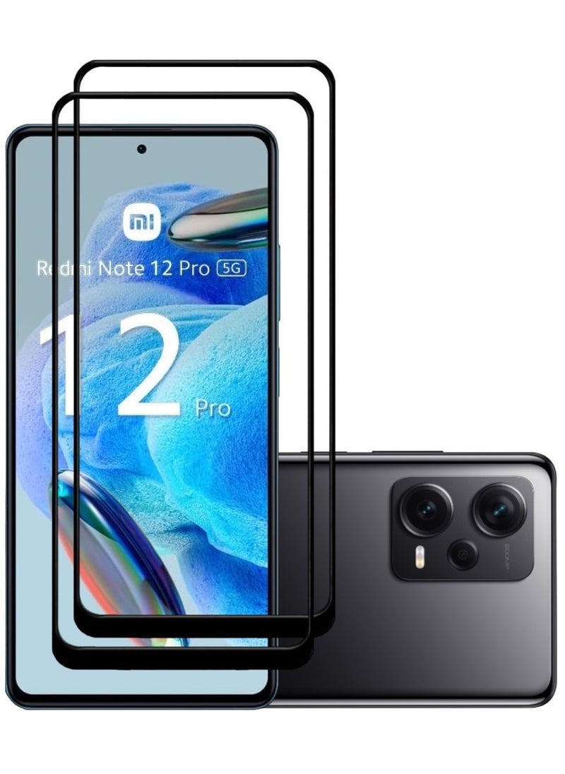 ACLIX 2 Pieces Antistatic ESD Dustproof Premium Quality High Definition Tempered Glass Screen Protector Designed For Xiaomi Redmi Note 12 Pro - Image 1