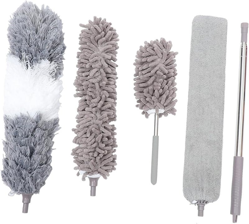 Telescopic Ceiling Duster Brush Double Chenille Microfiber for Cleaning Sofas Tables Fans Cars - Image 1
