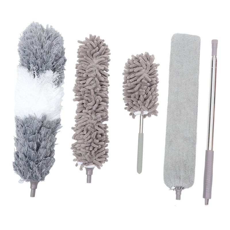 Telescopic Ceiling Duster Brush Double Chenille Microfiber for Cleaning Sofas Tables Fans Cars - Image 2