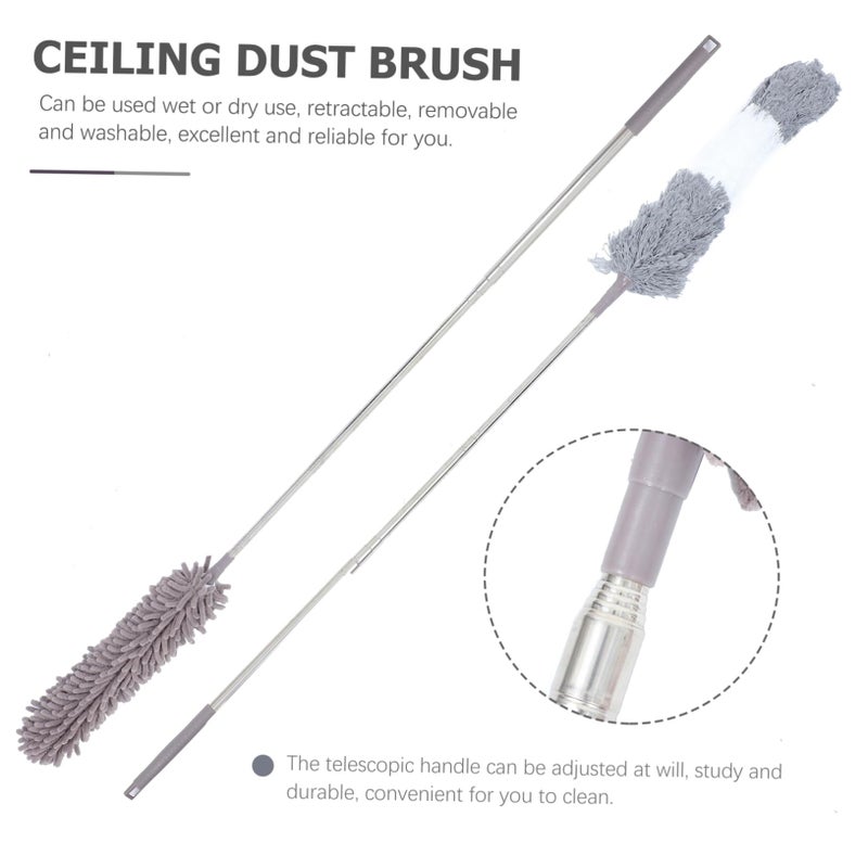 Telescopic Ceiling Duster Brush Double Chenille Microfiber for Cleaning Sofas Tables Fans Cars - Image 3
