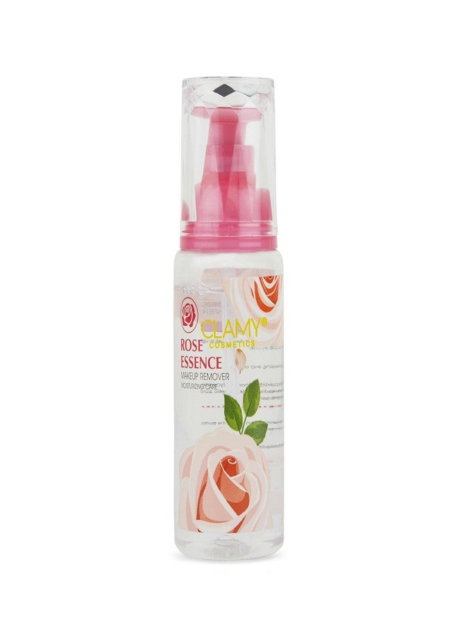 Clamy Gentle Cleansing Makeup Remover Easy Pump Dispensing, Aloe vera & Rose Extracts, Moisturizing, Refreshing 100ml (Rose) - Image 1