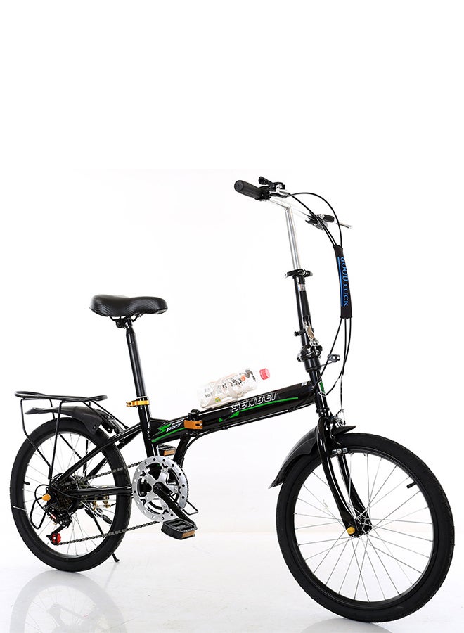 ETG 20 Inch Foldable Bike 20 Inch, Adult Portable City Bicycle, Carbon Steel Bicycle Folding Bicycle, Folding Bike for Men Women Students and Urban Commuters  - Image 1