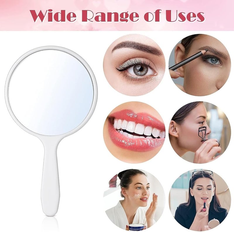 Joyzzz Handheld Mirror, 25 Piece Set of Small Portable Mirrors, Personal Round Mirror with Handle for Daily Use, Ideal for Kids Students Travelers - Image 5