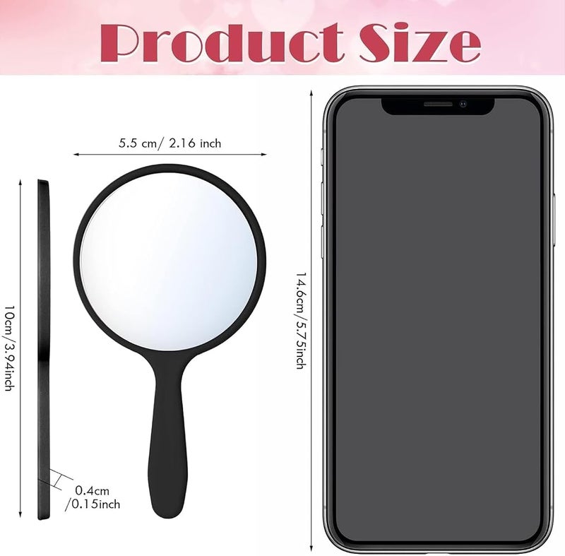 Joyzzz Handheld Mirror, 25 Piece Set of Small Portable Mirrors, Personal Round Mirror with Handle for Daily Use, Ideal for Kids Students Travelers - Image 2