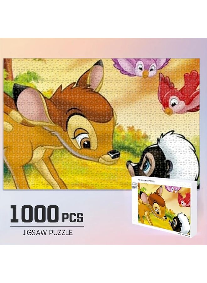 1000PCS Bambi Wooden Jigsaw Puzzle Fine Craftsmanship Anime Design Wall Decoration - Image 3
