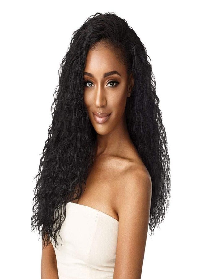 Outre Quick Weave Wet & Wavy Half Wig BEACH CURL 24" (1 Jet Black) - Image 2
