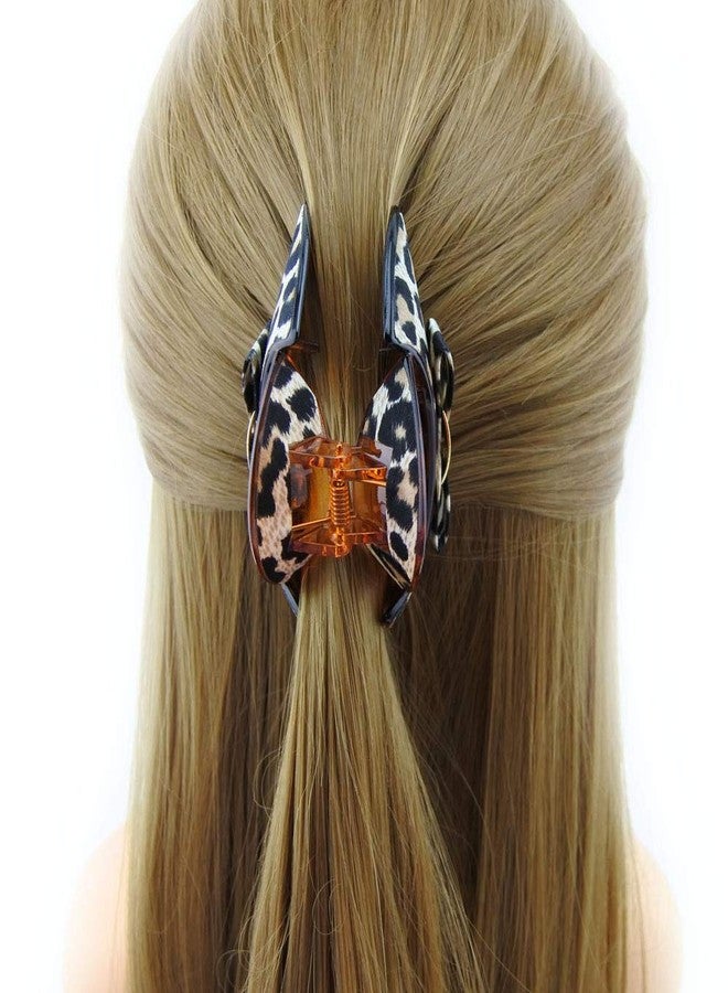 Meilliwish Beautiful Hair Claw Clip for Women 1 PCS(D92)(Leopard) - Image 3