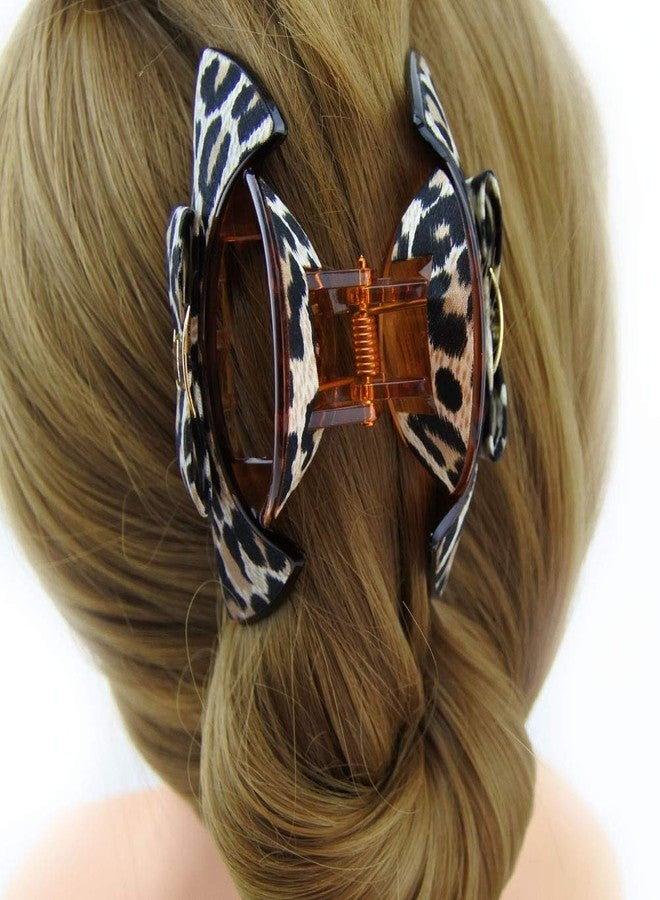 Meilliwish Beautiful Hair Claw Clip for Women 1 PCS(D92)(Leopard) - Image 4