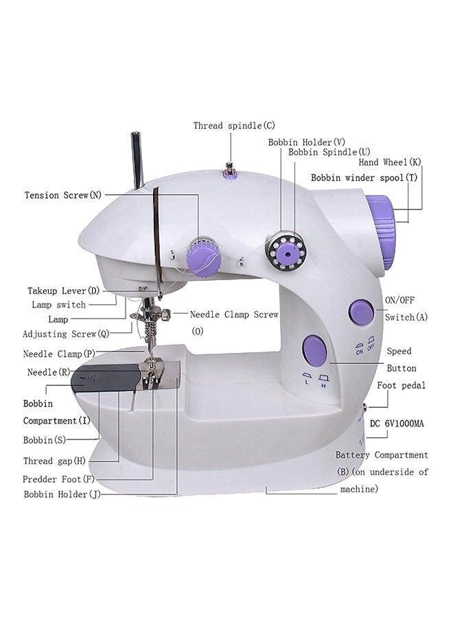Portable Stainless Steel Sewing Machine White - Image 2
