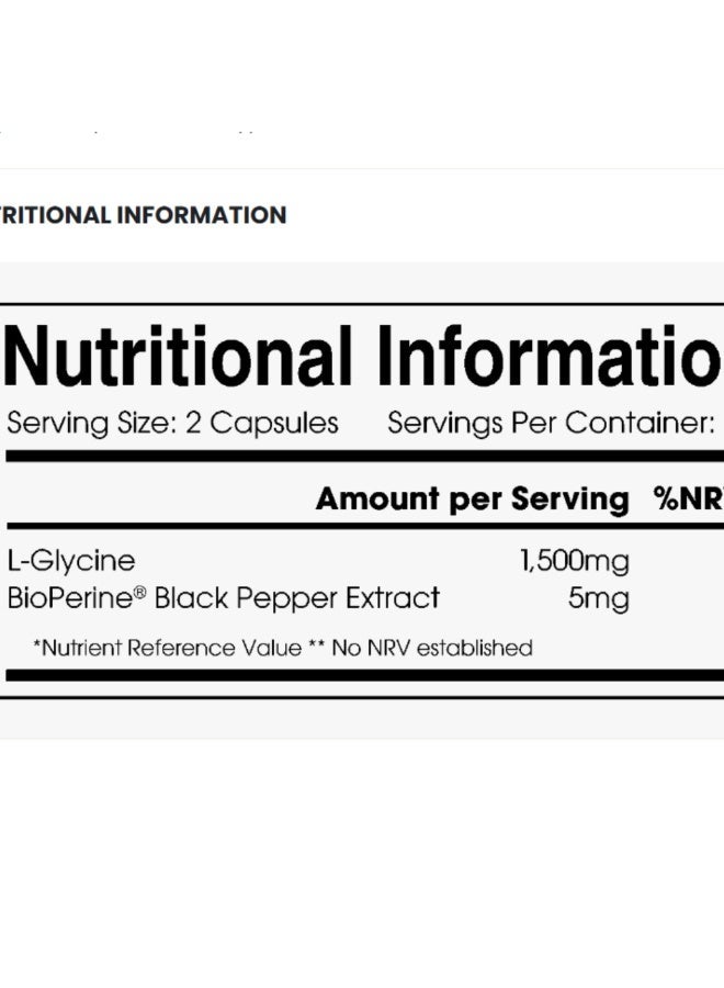 ALPHA01 L-Glycine 1500 mg – Supports Relaxation, Sleep Quality & Muscle Recovery, Made in UK, 180 Capsules - Image 3