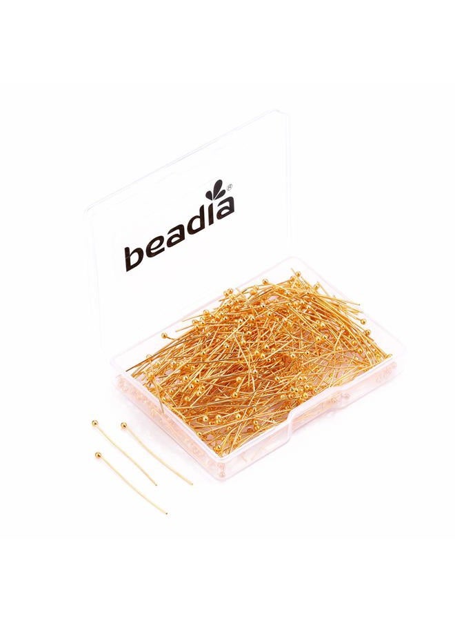 BEADIA Ball Head pins Gold for DIY Jewelry Making 30mm 400pcs - Image 1