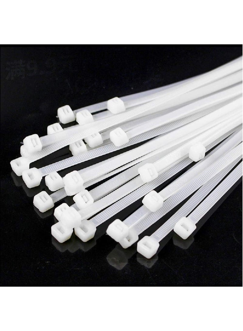Nylon White Cable Zip Ties 100Pcs (2.5x100mm) - Image 1