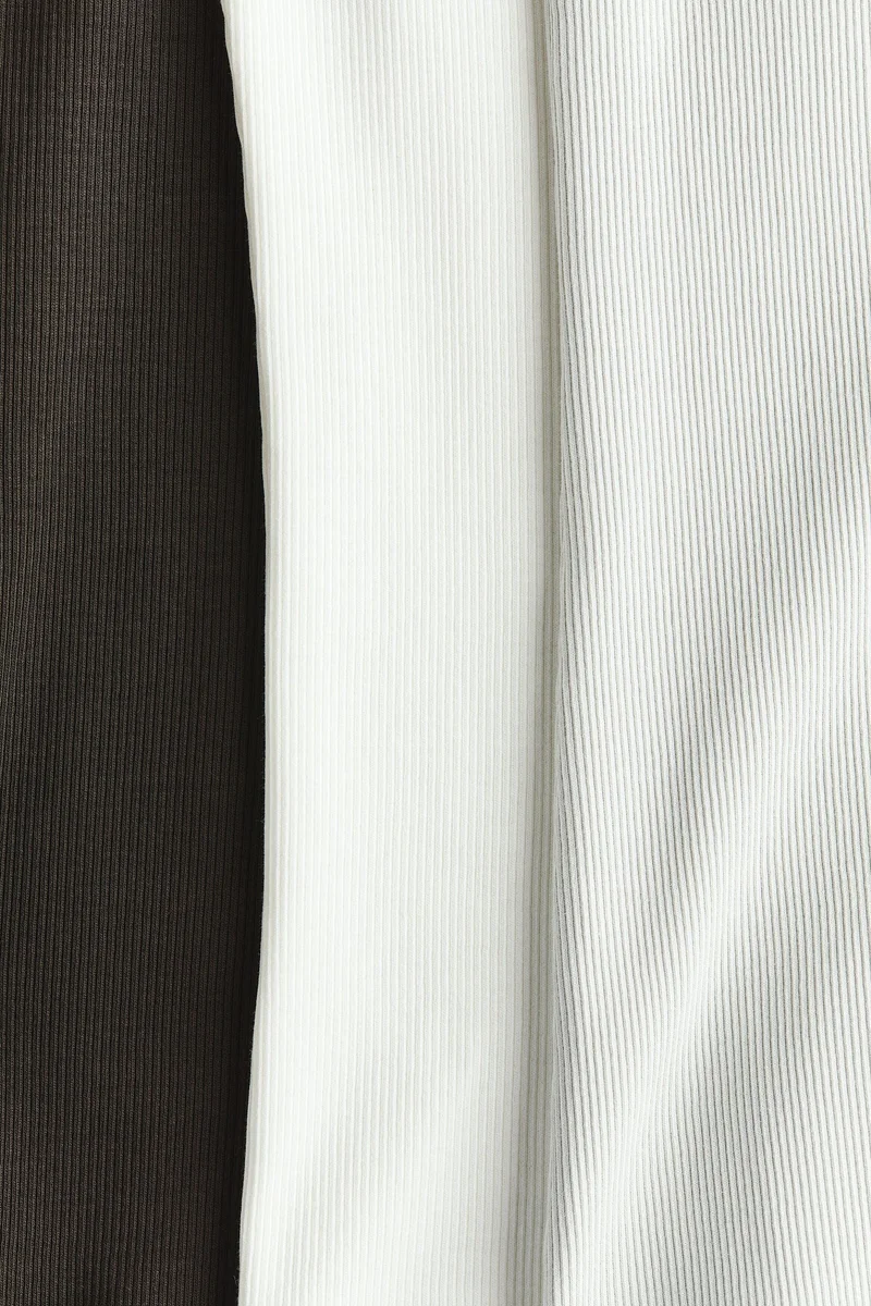 H&M 3-pack ribbed vest tops