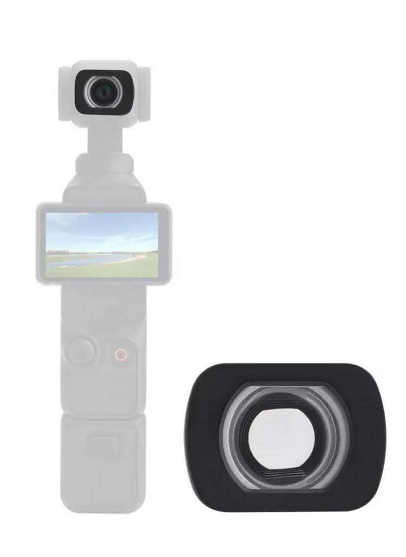 Generic 1PCS Magnetic Wide Angle Lens for DJI Osmo Pocket 3 112 Degree FOV Expansion Aluminum Alloy Optical Glass Anamorphic Camera Lens HD Anti-Distortion Ultra-Wide Attachment  - Image 1