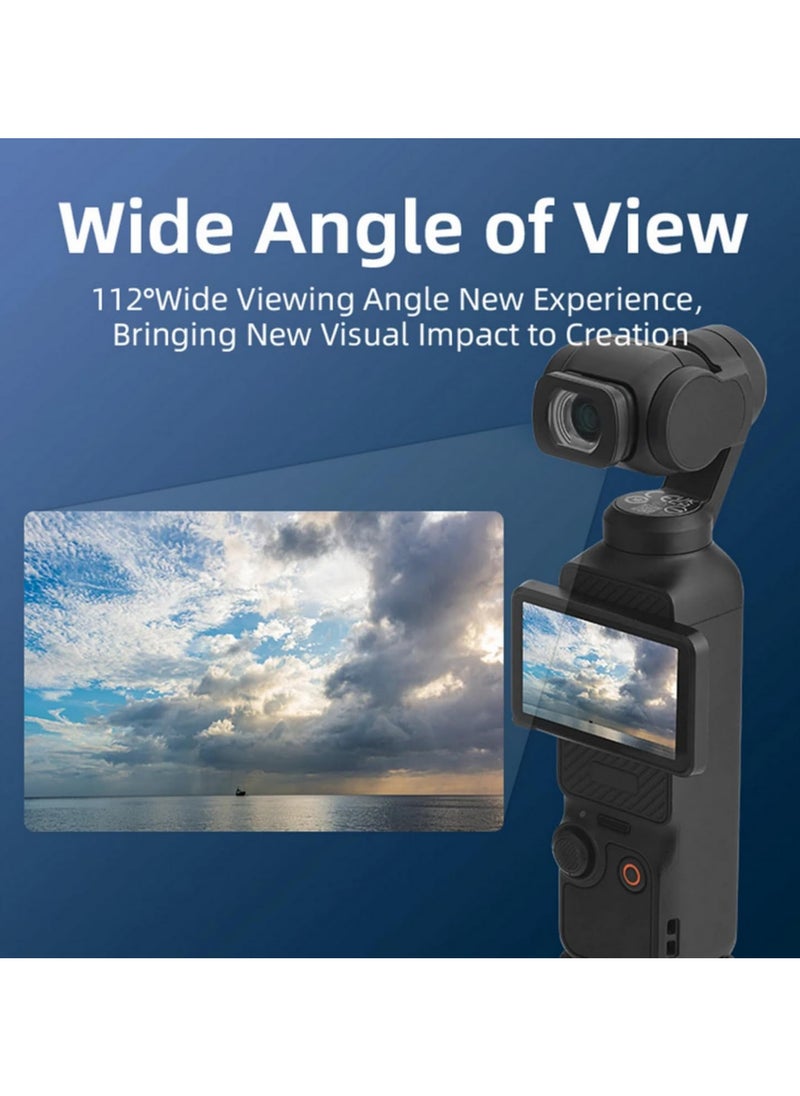 Generic 1PCS Magnetic Wide Angle Lens for DJI Osmo Pocket 3 112 Degree FOV Expansion Aluminum Alloy Optical Glass Anamorphic Camera Lens HD Anti-Distortion Ultra-Wide Attachment  - Image 4
