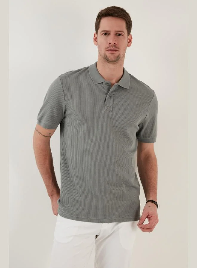 Buratti Buratti Cotton Regular Fit Buttoned Polo Collar T Shirt Men's POLO COLLAR T SHIRT 5902281