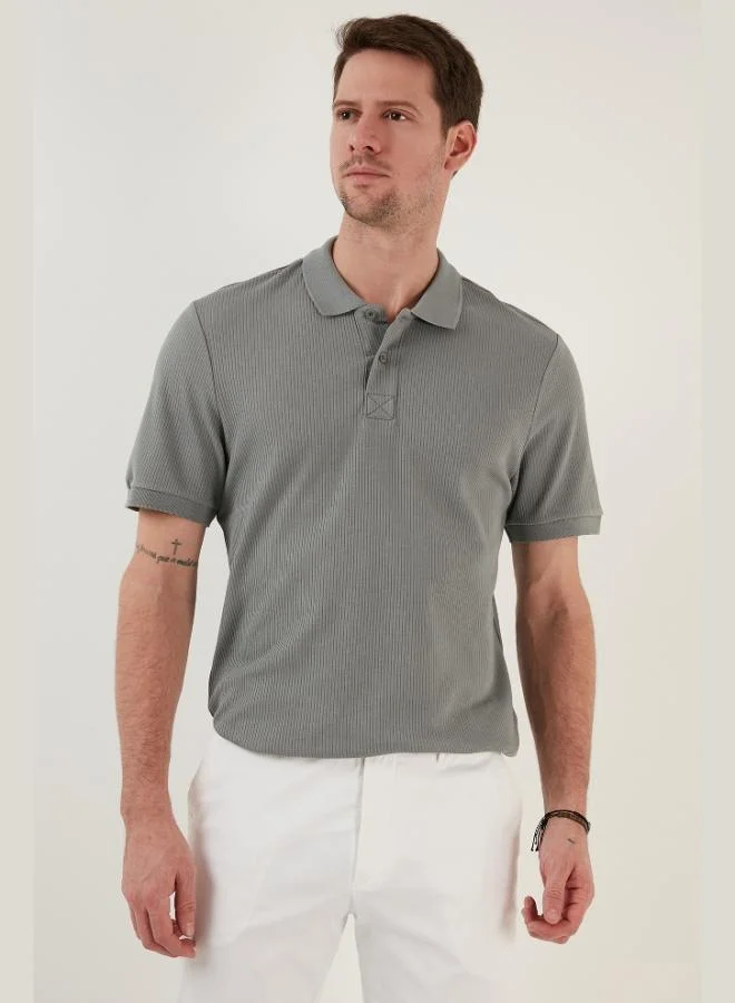 Buratti Buratti Cotton Regular Fit Buttoned Polo Collar T Shirt Men's POLO COLLAR T SHIRT 5902281