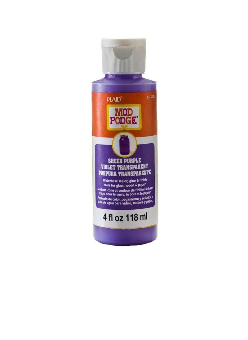 Mod Podge - Mod Podge Sheer Color 4oz Purple - Image 1