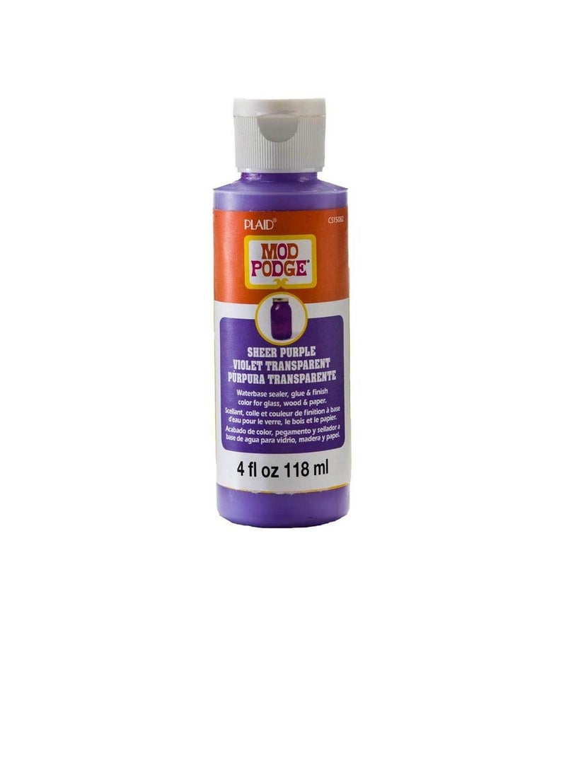 Mod Podge - Mod Podge Sheer Color 4oz Purple - Image 1