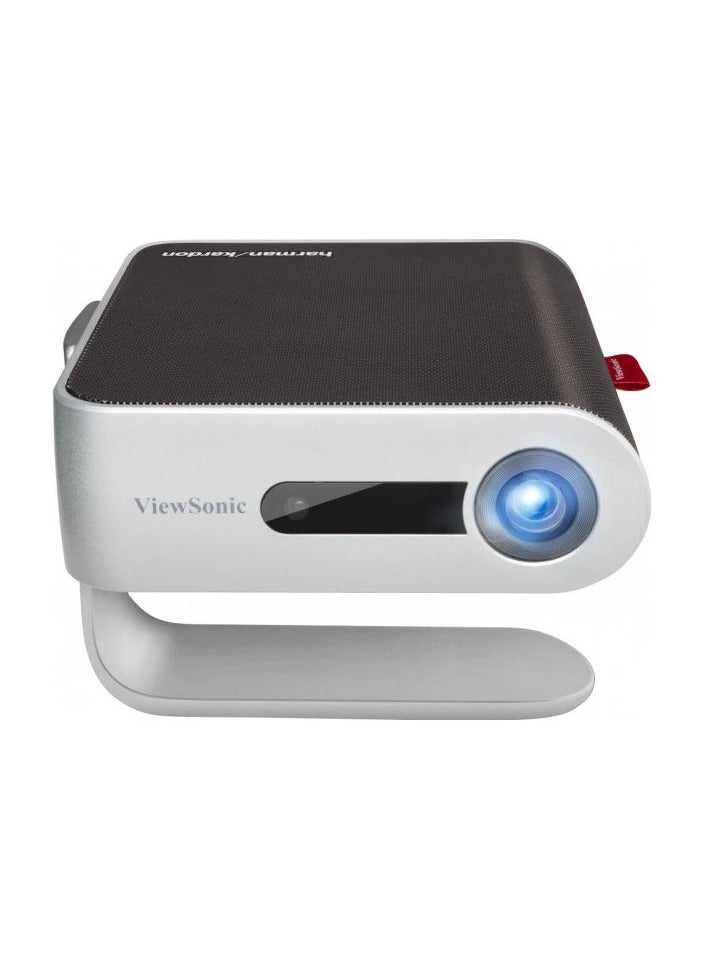ViewSonic M1+_G2 Smart LED Portable Projector 360° Smart stand with Harman KardonSpeakers, 30,000-hour lifespan M1+_G2 Silver - Image 1