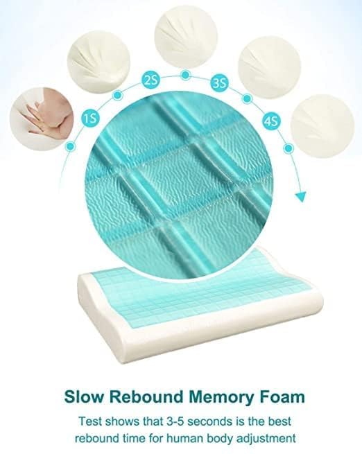 MDHL وسادة فوم ميموري مع جل تبريد، تقنية تبريد لتخفيف آلام الرقبة وراحة طوال الليل، وسادة دعم عظمية للنائمين على الجانب والظهر - Image 5