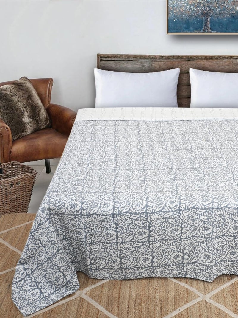 BOHEKANT Handicraft Cotton Hand Embroidery Kantha Quilt Kantha Bed Cover Handmade Kantha Bedspread Kantha Blanket Throw21 King - Image 2
