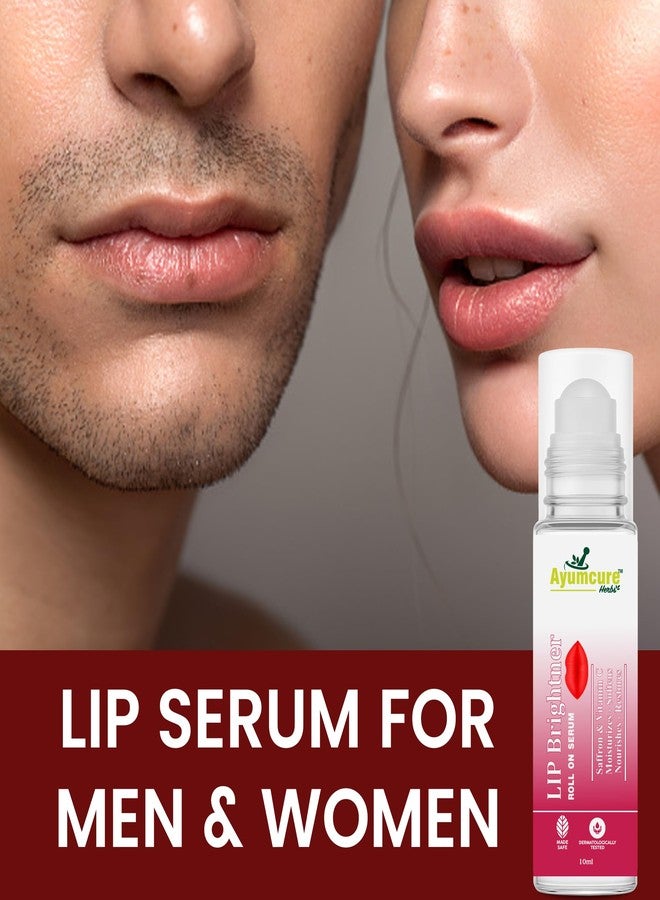 Ayumcure Lip Brightener Roll On Serum | With Saffron & Vitamin C | Moisturizes, Softens & Restores Natural Lip Color | Dermatologically Tested | Made Safe | 10ml | For Men & Women - Image 4
