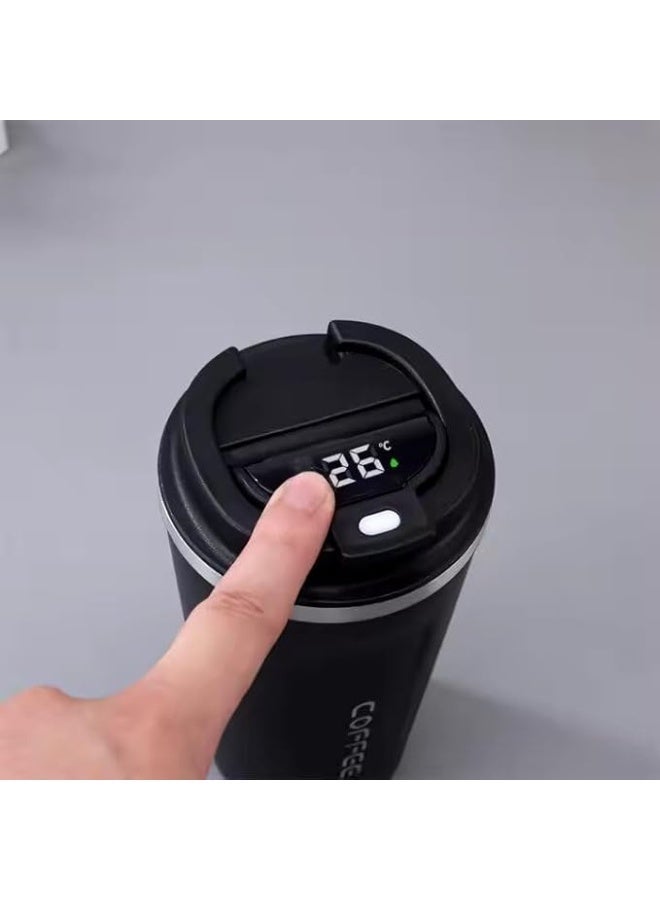 Thermal Mug With a Digital Screen to display the Temperature - Thermal Thermos - Reusable Travel Mug - Coffee Mug for Hot and Cold Drinks (Black) - Image 2