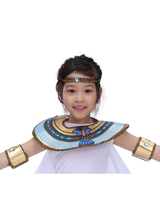 JAYATO Kid's Egyptian Pharaoh Costume Women's Egyptian Queen Costume for Girls, Cosplay Halloween Party Costume - Image 5