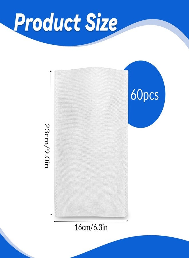 Klmnop 60 Pcs Disposable Hot & Cold Pack Sleeves, 6.3 x 9 Inch Non Woven Ice Pack Protective Cover(White - Image 3