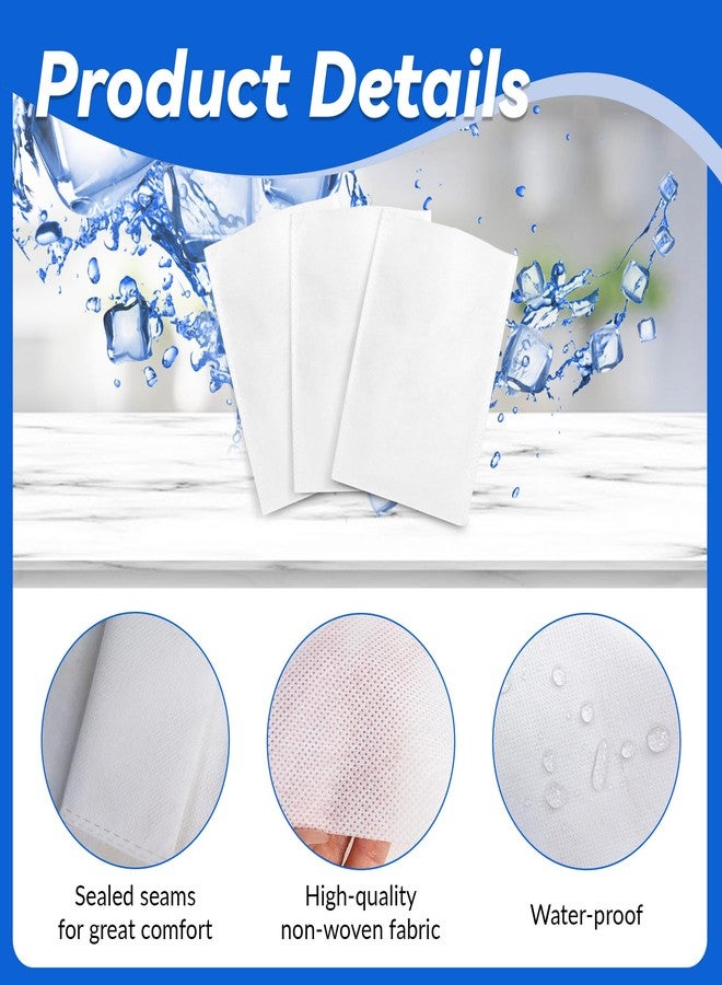 Klmnop 60 Pcs Disposable Hot & Cold Pack Sleeves, 6.3 x 9 Inch Non Woven Ice Pack Protective Cover(White - Image 5