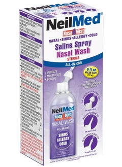 NeilMed Neil Med Nasa Mist Multi Purpose Saline Spray All In One, 6.0Oz  - Image 3