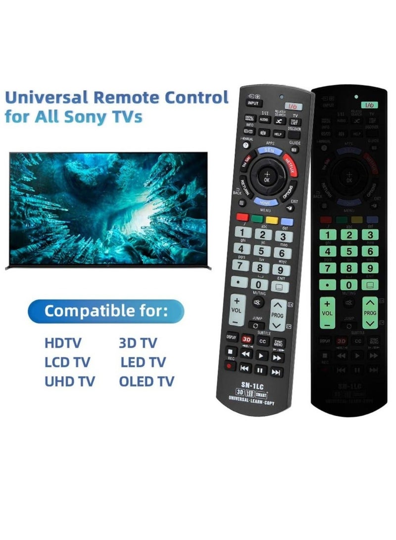 Raxoom Universal Remote Control SN-1L Compatible Replacement for Sony TV/3D/ LCD/LED/Smart/BRAVIA/Learn/You Tube/Netflix RM-YD005 RM-YD014 RM-YD018 RM-YD021 RM-YD024 RM-YD025 - Image 2