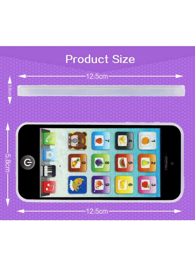 Cooplay 2Pcs Black And White Yphone Toy Play Music Cell Phone Mobile Phone Learning English Education Christmas Lights Interactive For Toddler Baby Kids Sets Of 2 - Image 4