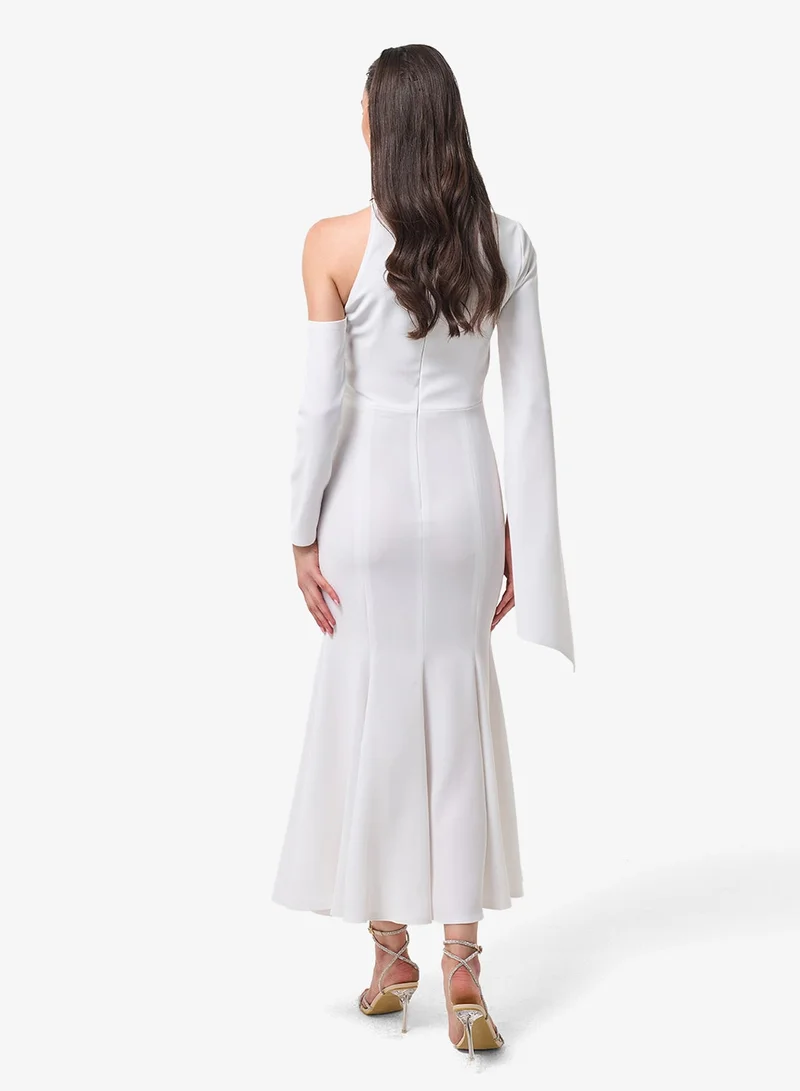 Threadz By Ajooni  One Shoulder Midi Dress for Women | Best Price UAE