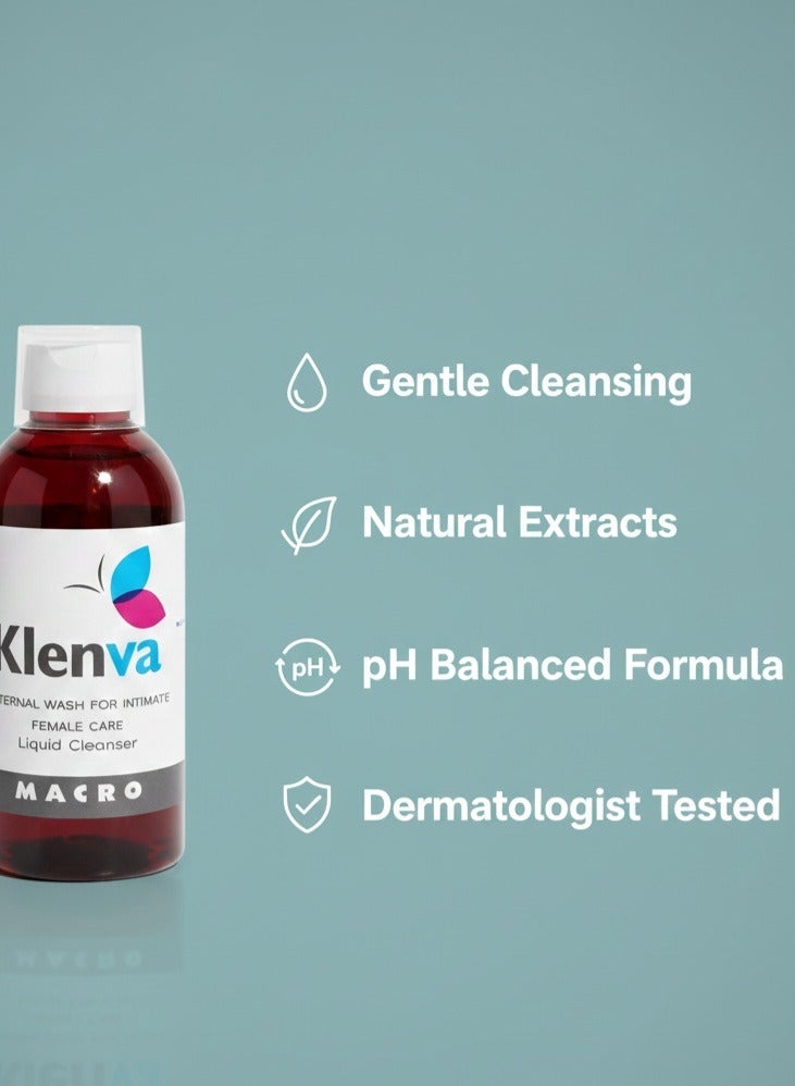Macro Klenva Intimate Feminine Liquid Cleanser 250ml - Image 4