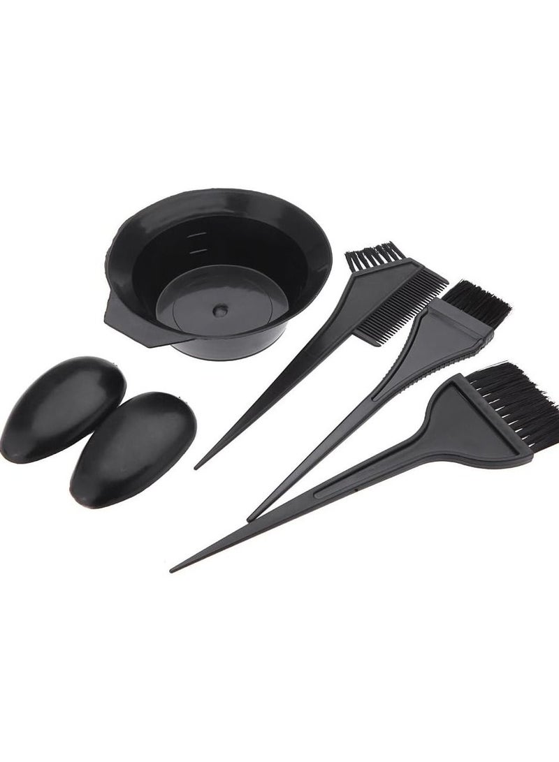 ORiTi 5Pcs Hairdressing Brushes Bowl Combo Salon Hair Color Dye Tint Tool Set Kit - Image 1