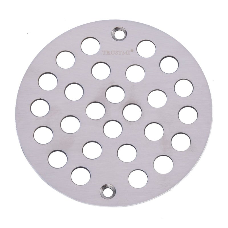 TRUSTMI 4 Inch Screwin Shower Drain Cover Replacement Floor Strainer Brushed Stainless