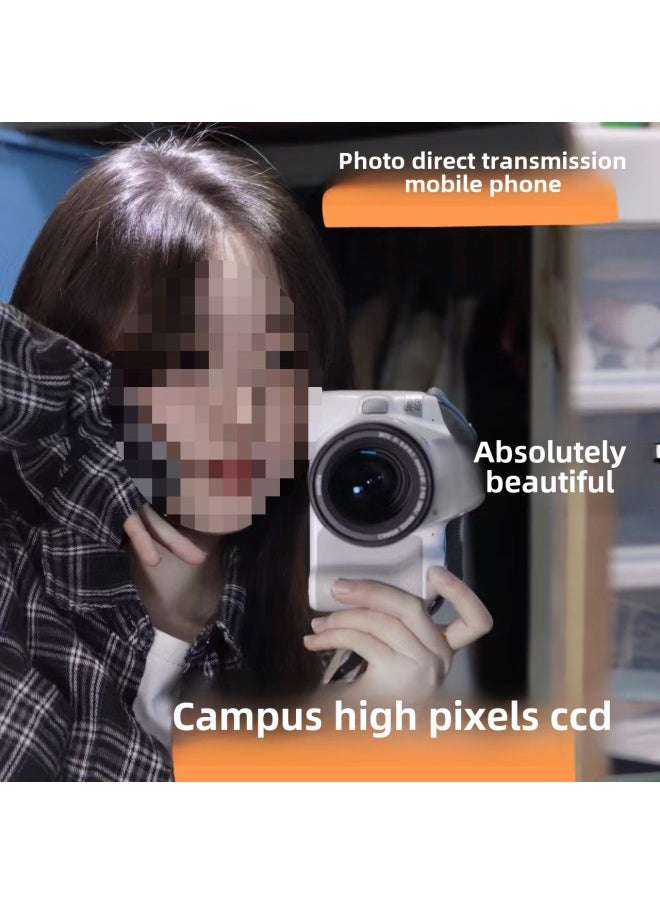 ماركة غير محددة كاميرا مزدوجة بقدرة 5000 وات، مؤقت ذاتي Ccd، كاميرا رقمية قديمة، آلة بطاقة دخول الطالب، هدية عيد ميلاد عالية الدقة - لون الجسم: C7 أسود يمكن لفلتر الكاميرا التقاط صور سيلفي للاستماع إلى الموسيقى ومقاطع الفيديو - حزمة ذاكرة 5128 جرام يمكن أن تلتقط 100 ألف صورة  - Image 3