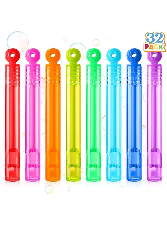 KASTWAVE Mini Bubble Wands 32 Pack In 8 Colors Fun Party Favors For Kids Great For Goodie Bags Treasure Box Toys And Classroom Prizes For Boys And Girls - Image 1