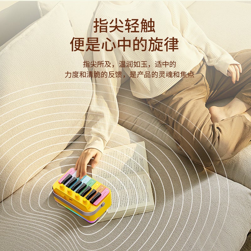 New Product Piano Bluetooth Sound Atmosphere Night Light Sound Subwoofer Smart Home Creative Bluetooth Small Speaker - Image 4
