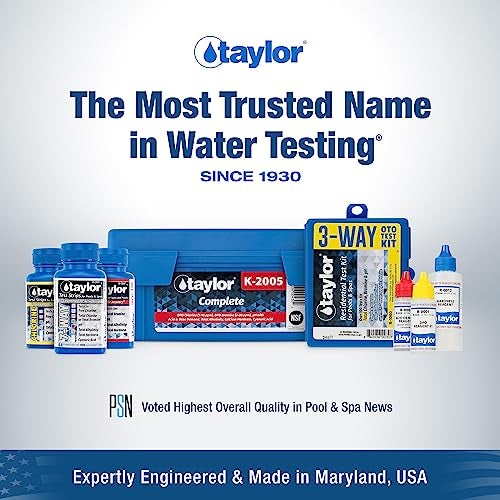 Taylor K-2006-SALT Complete, 9-in-1 Pool & Spa Test Kit, Free & Combined Chlorine, pH, Acid & Base Demand, Total Alkalinity, Calcium Hardness, Cyanuric Acid (CYA), and Chloride (Sodium Chloride) - Image 4