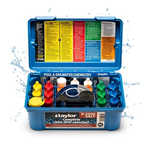Taylor K-2006-SALT Complete, 9-in-1 Pool & Spa Test Kit, Free & Combined Chlorine, pH, Acid & Base Demand, Total Alkalinity, Calcium Hardness, Cyanuric Acid (CYA), and Chloride (Sodium Chloride) - Image 5