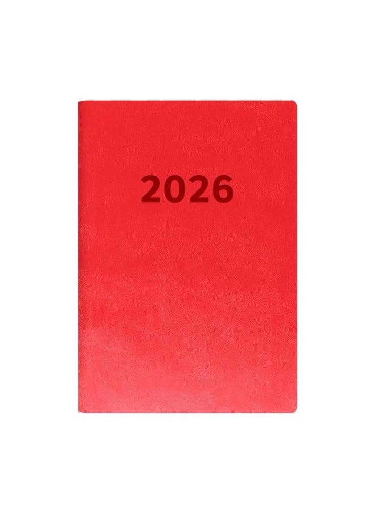 Collins - Edge Rainbow - 2026 12 Month Calendar Year Planner, Day-To-Page with 1/2 Hourly Appointments Diary, A5 Soft Cover - Red (ED151.U15-26) - Image 2