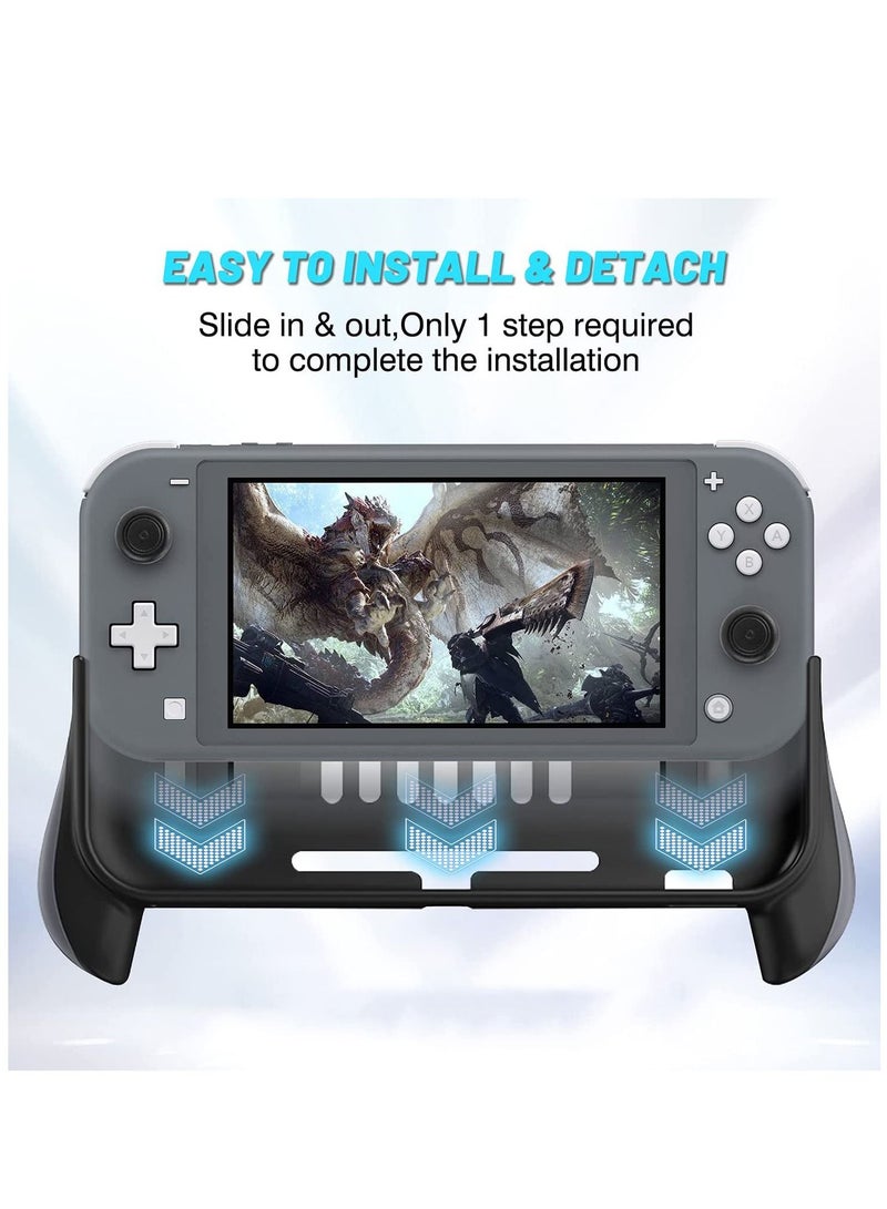 KASTWAVE Hand Grip Compatible with Nintendo Switch Lite, Ergonomic Comfort Handheld Protective Case Portable Cover Accessories for Nintendo Switch Lite with 2 Glass Screen Protectors and Thumb Caps  - Image 3