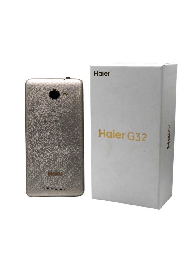 هاير هاتف هاير G32 الذكي بتقنية الجيل الرابع (ذهبي) | شاشة 4.5 بوصة، كاميرا 8 ميجابكسل، ذاكرة وصول عشوائي (RAM) سعة 1 جيجابايت/ذاكرة قراءة فقط (ROM) سعة 8 جيجابايت | طقم كامل مع واقي شاشة، غطاء خلفي شفاف، شاحن، وسماعة أذن - Image 3