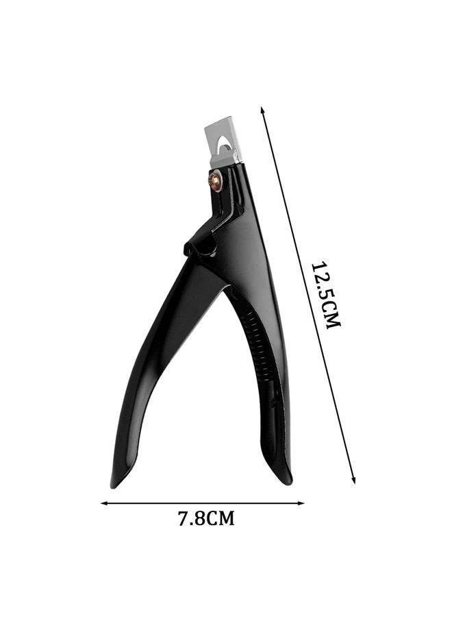 SUMAJU Professional Acrylic False Nail Clippers for Acrylic Nails, Black Nail Tip Cutter Nail Manicure Tool for Salon Home Nail Art - Image 3