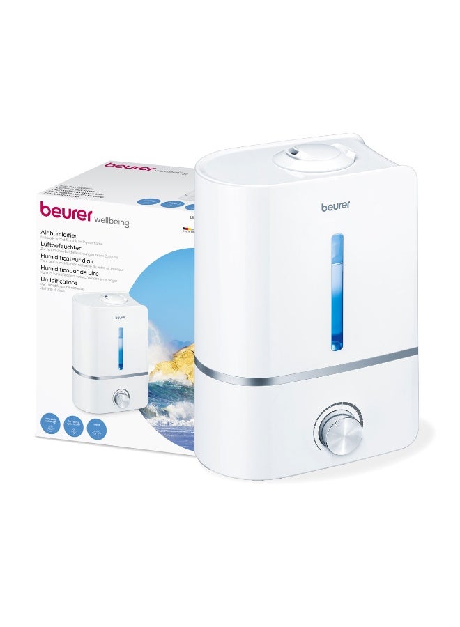 Beurer LB 45 Ultrasonic Air Humidifier – 4L Tank, Whisper-Quiet (<30m²), Dual 360° Mist Nozzles, Anti‑Limescale Filter & Aroma-Ready - Image 1