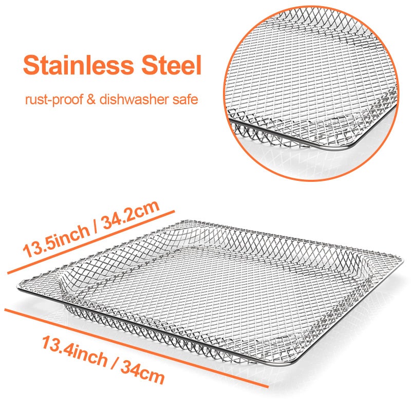 DEMEDO Air Fryer Basket Replacement for NINJA Foodi SP101 Air Fryer Oven, Stainless Steel Air Fryer Basket for Ninja SP100,SP102, Mesh Basket for Ninja Foodi Air Fryer Accessories, Baking Tray for Ninja - Image 3