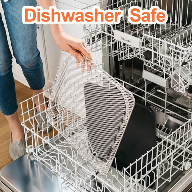 DEMEDO Air Fryer Basket Replacement for NINJA Foodi SP101 Air Fryer Oven, Stainless Steel Air Fryer Basket for Ninja SP100,SP102, Mesh Basket for Ninja Foodi Air Fryer Accessories, Baking Tray for Ninja - Image 5